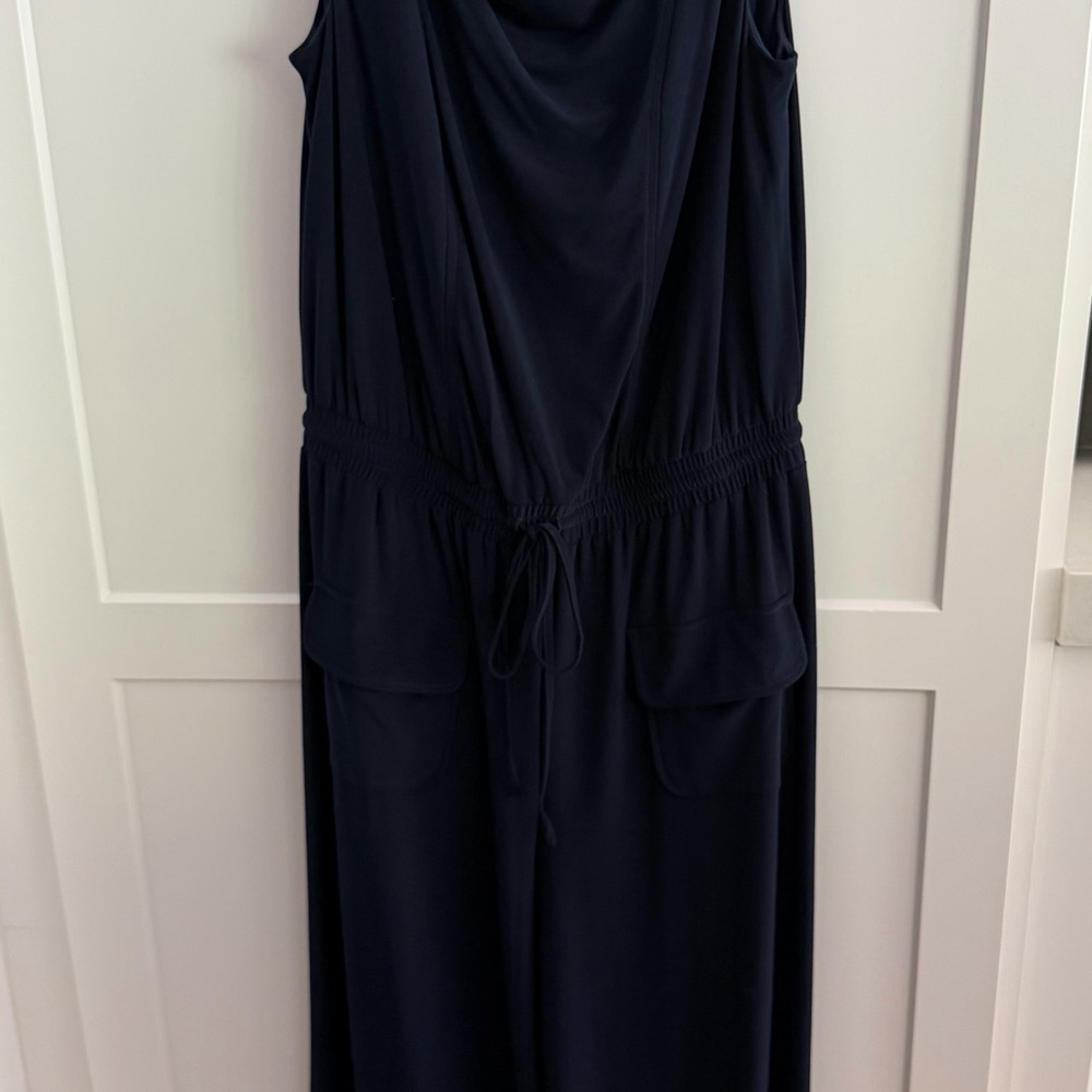 Vince Camuto Midnight Blue Sleeveless Jumpsuit Size Medium